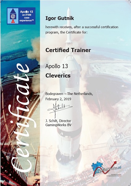certificate Apollo