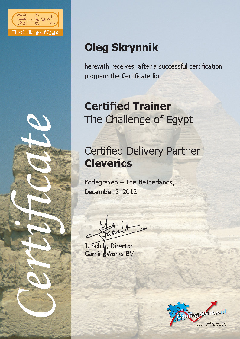 certificate os egypt