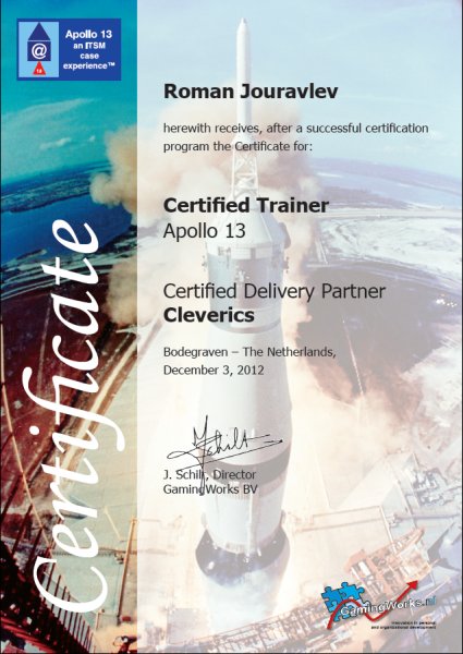 Certified Apollo-13 Trainer